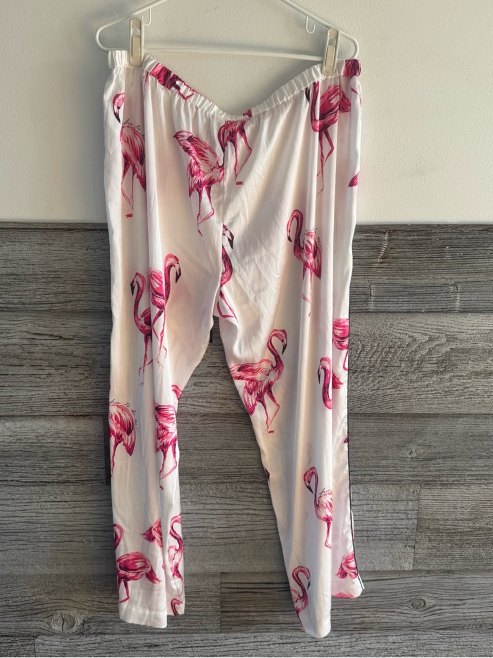 Soma Flamingo Pajama Set 3 Piece Robe Top Pants XL (S1) - Picture 8 of 13